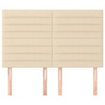 vidaXL Tête de lit Crème 144x5x118/128 cm Tissu