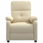 vidaXL Fauteuil de massage Crème Tissu