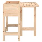 vidaXL Jardinière avec dessus de table pliable bois de pin massif