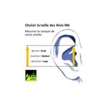 Bouchons d'oreilles high-tech alvis mk3 (26db) -taille l