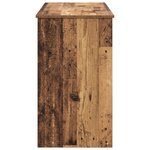 vidaXL Table de Maquillage avec Miroir Bois Vieilli 100x45x76 cm