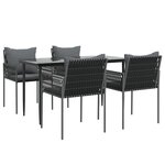 vidaXL Ensemble à manger de jardin 5 Pièces coussins résine tressée acier