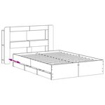 vidaXL Cadre de lit avec rangement Noir 150 x 200 cm Bois d'ingénierie