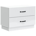 vidaXL Cabinet de chevet Blanc 62 x 34 5 x 44 5 cm Bois d'ingénierie