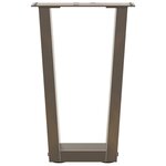 vidaXL Pieds de table basse en forme de V  2 pièces  acier naturel  38 x (42-43 3) cm