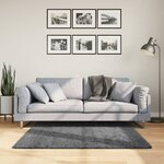 vidaXL Tapis OVIEDO à poils courts anthracite 120x120 cm