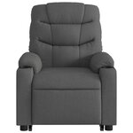 vidaXL Fauteuil inclinable de massage électrique Gris foncé Tissu