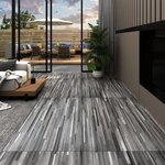 vidaXL Planches de plancher PVC autoadhésif 2 51 m² 2 mm Gris rayé