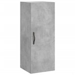 vidaXL Buffet haut Gris béton 34 5x34x180 cm Bois d'ingénierie