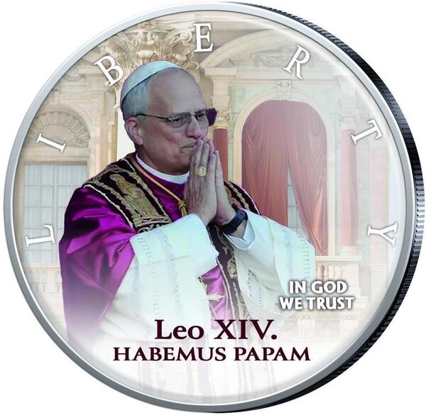 Pièce de monnaie en Argent 1 Dollar g 31.1 (1 oz) Millésime 2025 POPE LEO XIV