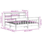 vidaXL Cadre de lit sans matelas 200x200 cm bois massif de pin