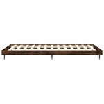vidaXL Cadre de lit sans matelas chêne fumé 100x200 cm bois ingénierie