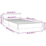 vidaXL Cadre de lit et tête de lit sans matelas rose 80x200 cm velours