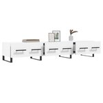 vidaXL Meuble TV blanc 150x36x30 cm bois d'ingénierie