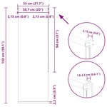vidaXL Store enrouleur occultant café 55x150cm largeur du tissu 50 7cm