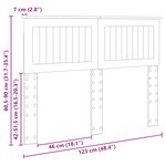 vidaXL Tête de lit Chêne brun 120 cm Bois d'ingénierie
