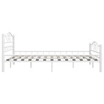 vidaXL Cadre de lit sans matelas blanc métal 180x200 cm