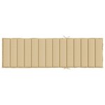 vidaXL Coussin de chaise longue beige mélangé 200x60x4 cm tissu