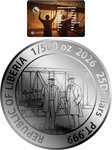 Monnaie WRIGHT BROTHERS 1/500 Oz Platine 25$ Liberia 2026 (PRÉCOMMANDE)