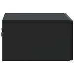 vidaXL Cabinet de chevet mural avec tiroir Noir 49 x 34 5 x 20 cm