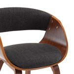 vidaXL Chaise à manger gris bois courbé et tissu