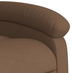 vidaXL Fauteuil de massage inclinable Marron Tissu