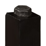 vidaXL Ensemble de bar 3 Pièces Bois massif recyclé et cuir véritable