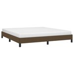 vidaXL Cadre de lit sans matelas marron foncé 180x200 cm tissu