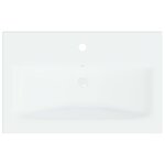 vidaXL Lavabo encastré avec robinet 61x39x18 cm céramique blanc
