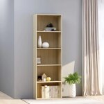vidaXL Bibliothèque à 5 niveaux chêne sonoma bois d’ingénierie