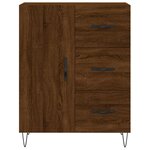 vidaXL Buffet haut Chêne marron 69 5x34x180 cm Bois d'ingénierie