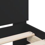 vidaXL Cadre de lit avec tête de lit et LED noir 200x200 cm