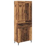 vidaXL Haut Armoire avec tiroir 2 Pièces Bois Ancien Bois d'ingénierie