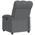 vidaXL Fauteuil inclinable de massage électrique gris foncé tissu