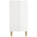 vidaXL Table de chevet blanc brillant 40x35x70 cm bois d’ingénierie