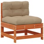 vidaXL Ensemble de salon de jardin 7 Pièces Brun cire Bois de pin massif