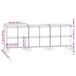 vidaXL Buffets 3 Pièces chêne fumé 60x35x70 cm bois d'ingénierie