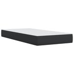 vidaXL Sommier à lattes de lit avec matelas Noir 80x200cm Similicuir