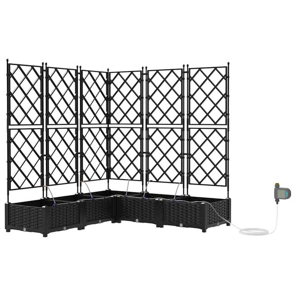 vidaXL Pots de jardin Noir 120 x 120 x 126 cm Acier