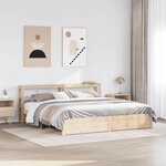 vidaXL Cadre de lit avec tête de lit sans matelas 180x200 cm