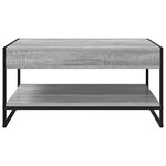 vidaXL Table basse Gris Sonoma 80 x 50 x 40 cm Bois d'ingénierie