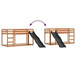 vidaXL Lit superposé avec toboggan et échelle 75x190cm bois pin massif