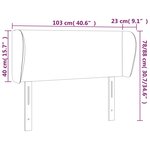 vidaXL Tête de lit avec oreilles Crème 103x23x78/88 cm Tissu