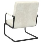 Vidaxl chaise cantilever blanc crème velours
