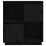 vidaXL Buffet noir 74x35x80 cm bois massif de pin