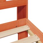 vidaXL Lit bibliothèque sans matelas cire marron 200x200 cm pin massif