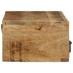 VidaXL Meuble TV mural 100x30x19 cm bois massif de manguier brut