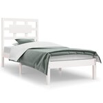 vidaXL Cadre de lit sans matelas blanc 90x200 cm bois de pin massif