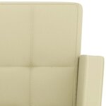 vidaXL Tabourets de bar lot de 2 crème similicuir