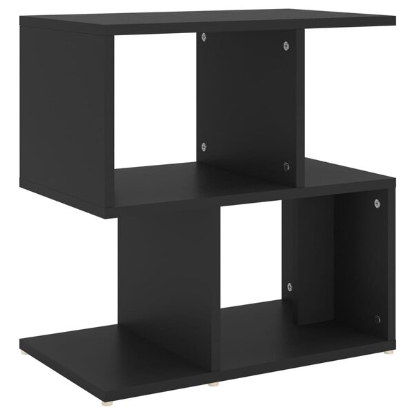 vidaXL Table de chevet noir 50x30x51 5 cm bois d'ingénierie